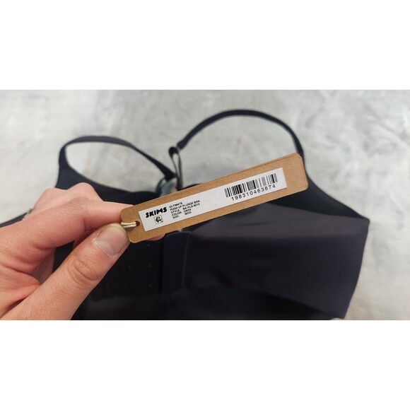 NWT Skims 36DD Black Onyx Ultimate Push Up Plunge Bra BR-UWR-1861 - Picture 4 of 6